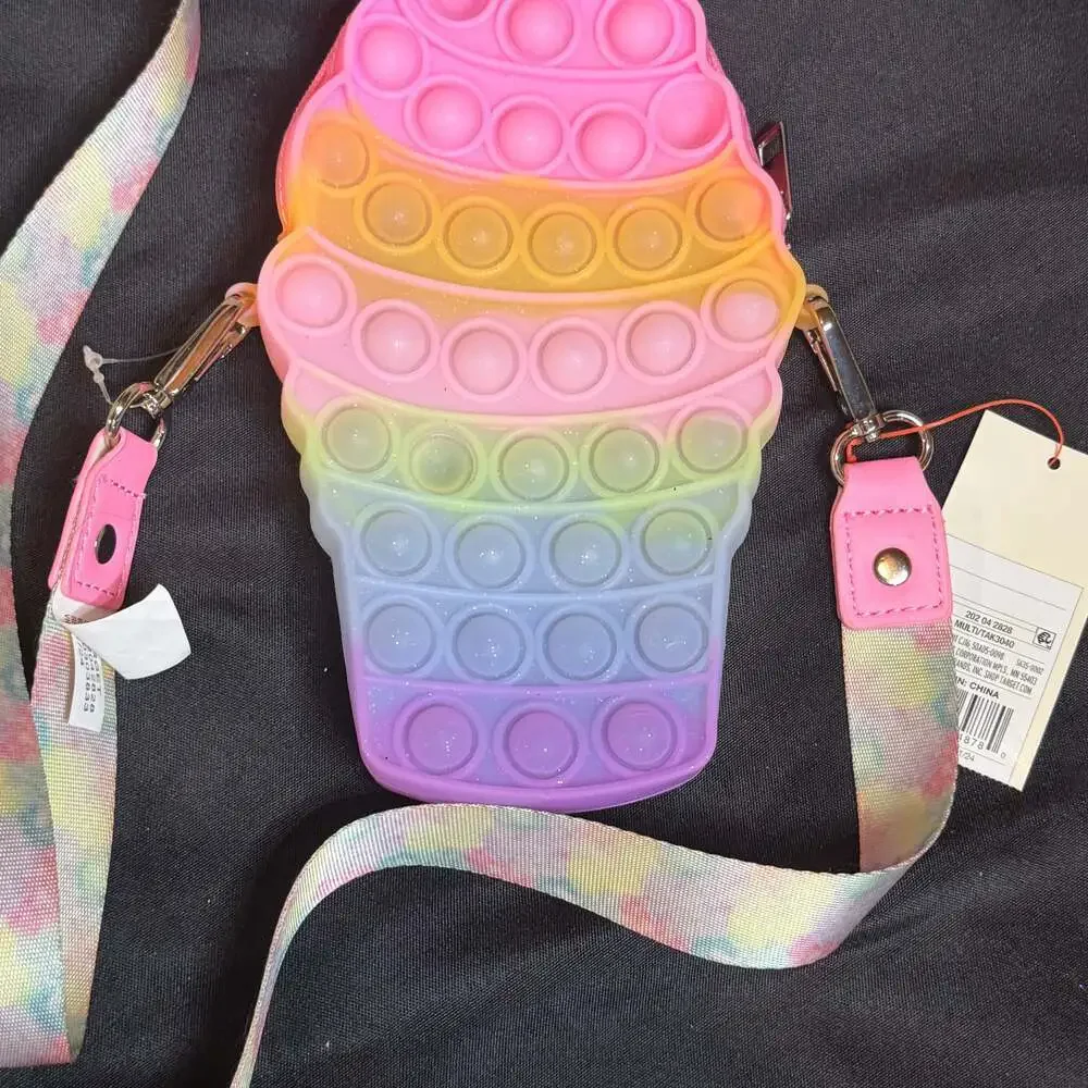Ice Cream Pop It Fidget Crossbody Bag. NWT